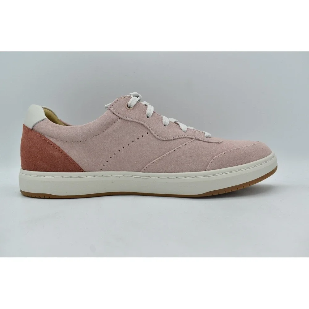 Dansko Womens Size 40 Josey Suede Blush Pink Lace Up Sneakers Shoes